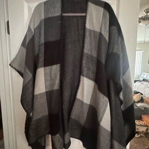 Plaid Wool Shawl